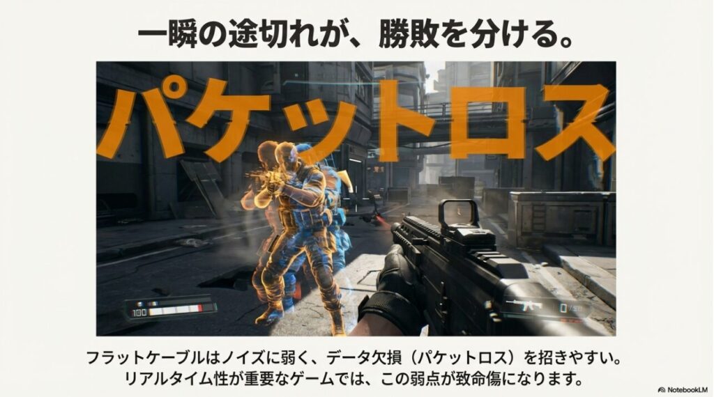 ゲーム中のパケットロスによるラグの発生